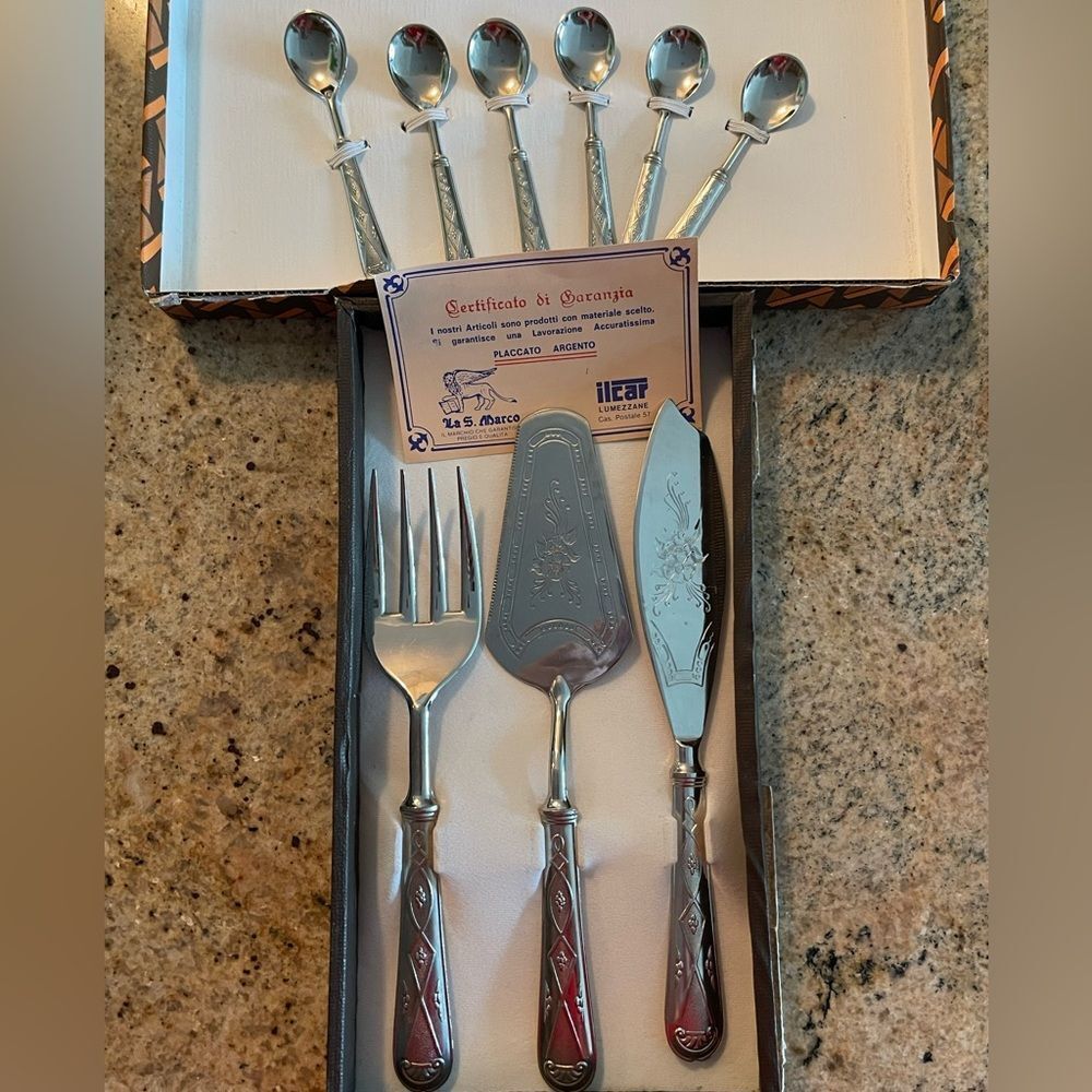 Silver plated serving set